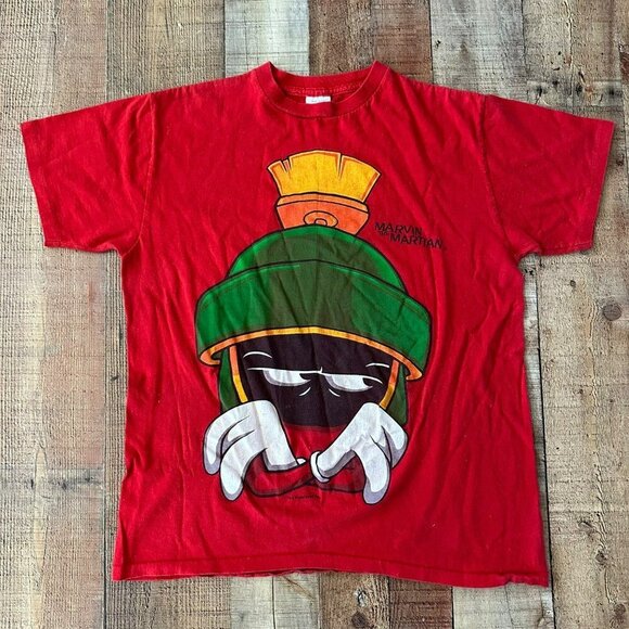 Looney Tunes Other - Looney Tunes red Marvin the Martian graphic tshirt men's large